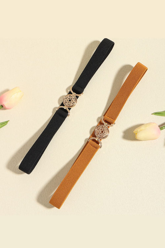 Alloy Buckle PU Leather Belt